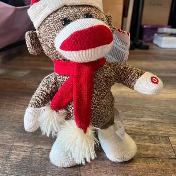 Monkey Town Christmas sock monkey - Picture 3 of 13